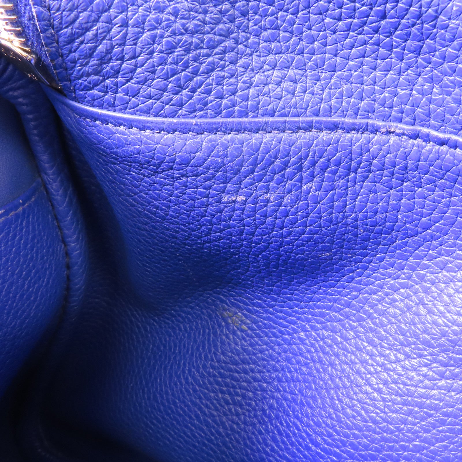 HERMES 【激減優惠】Clemence皮革/鱷魚皮革Lindy 30 Touch銀扣手挽肩背兩用袋7T Bleu Electrique