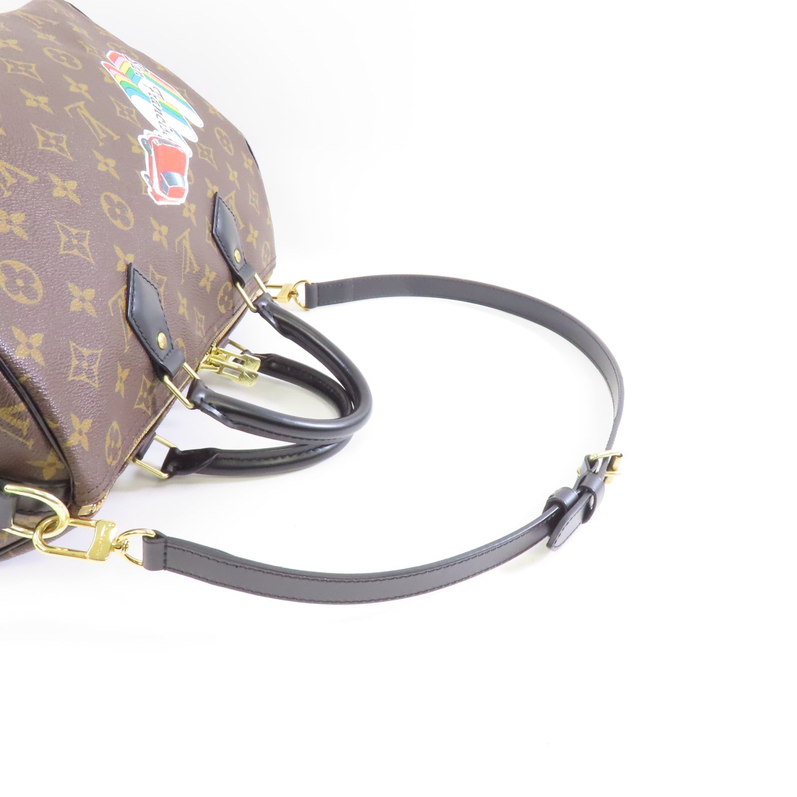 LOUIS VUITTON Monogram Speedy Bandoulière 30金扣手挽肩背兩用袋啡色