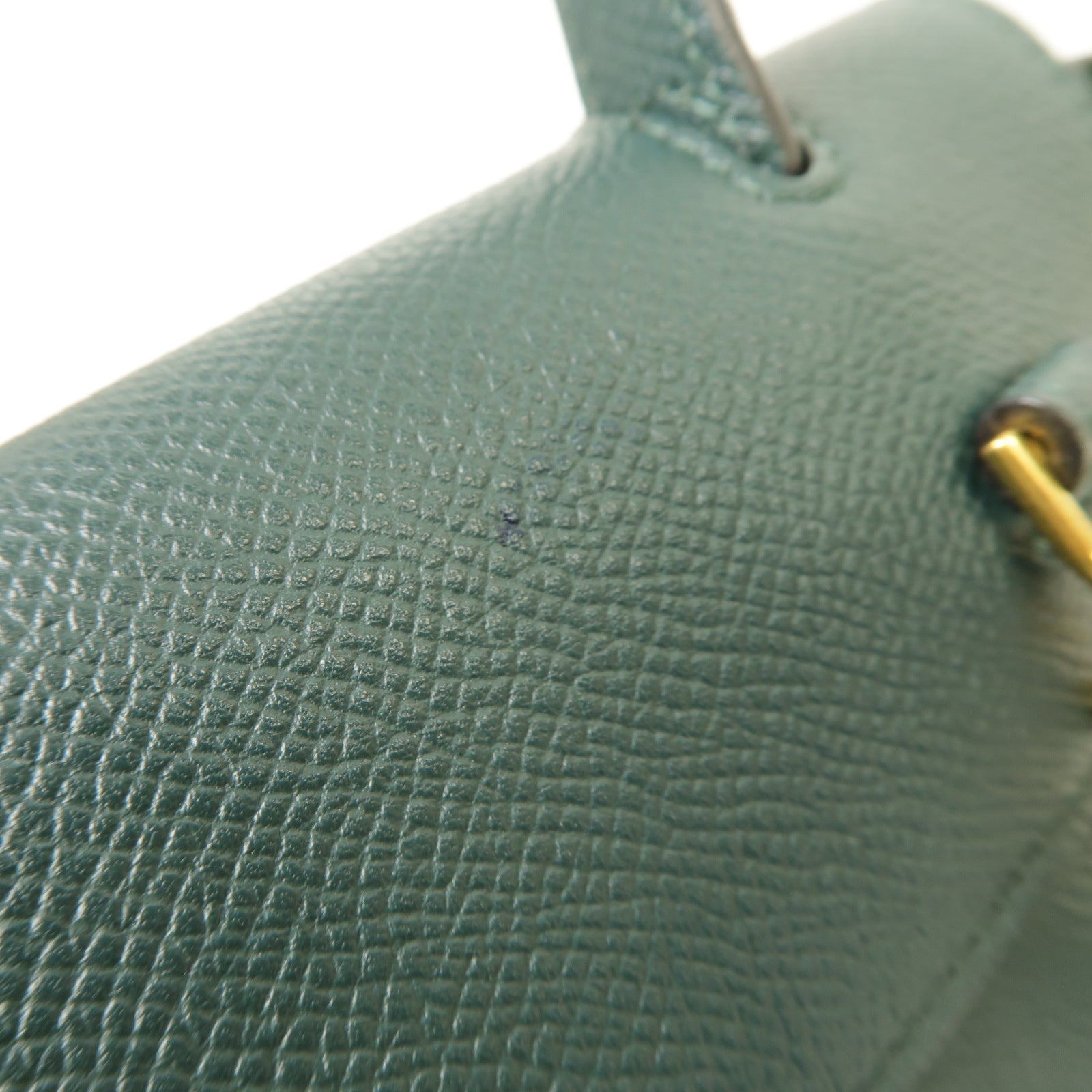 CELINE 牛皮皮革Nano Belt Bag金扣手挽肩背兩用袋綠色