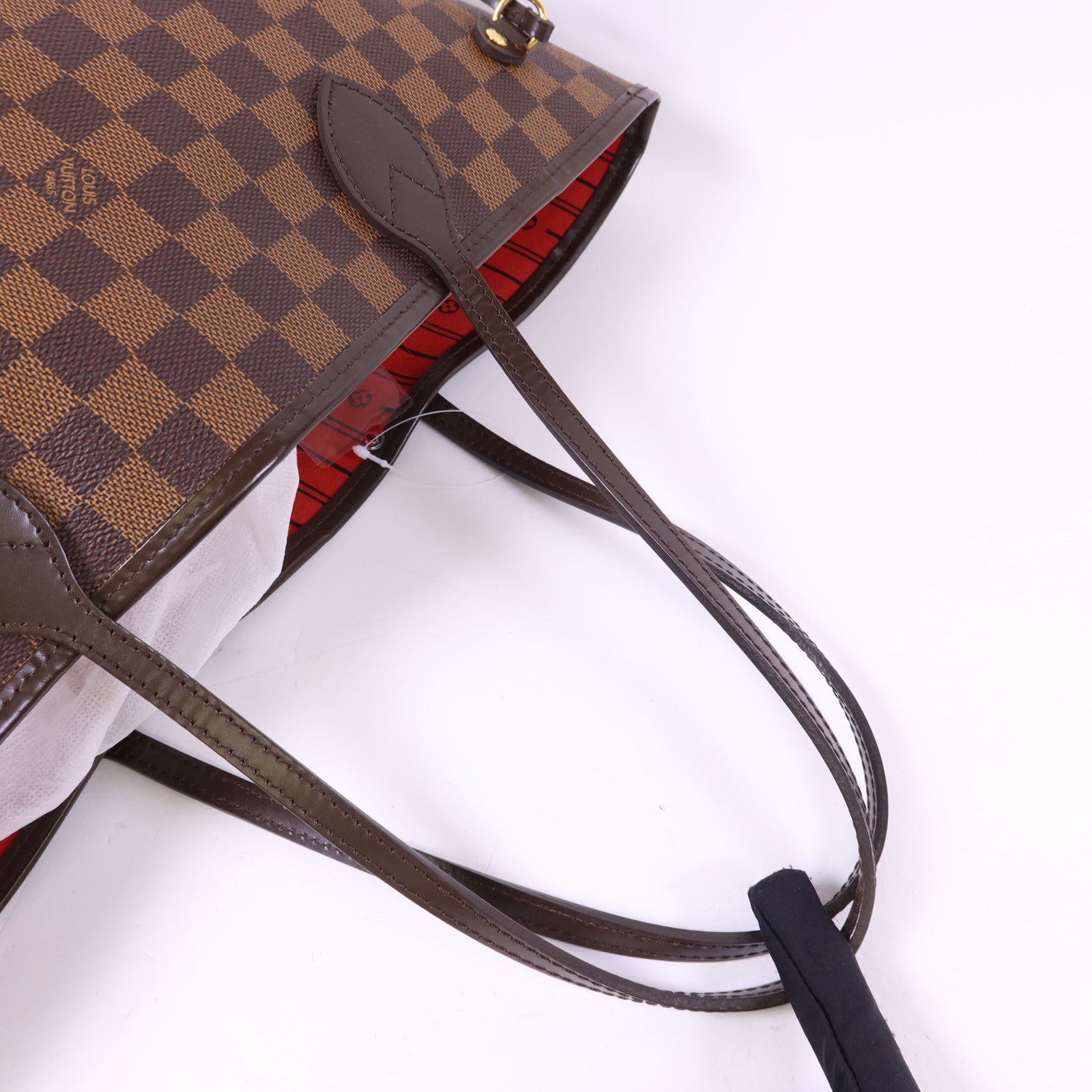 LOUIS VUITTON Damier Neverfull MM金扣手挽袋/肩背袋