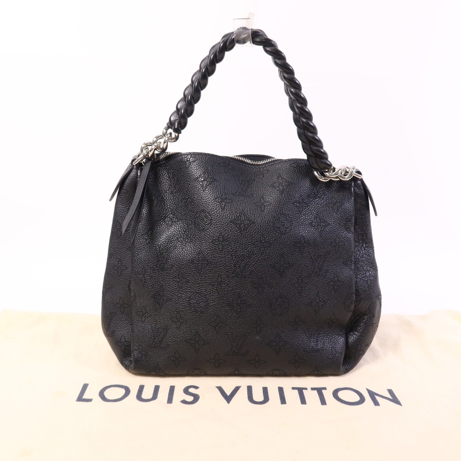 LOUIS VUITTON 【激減優惠】Monogram Mahina Babylone Chain BB銀扣肩背袋