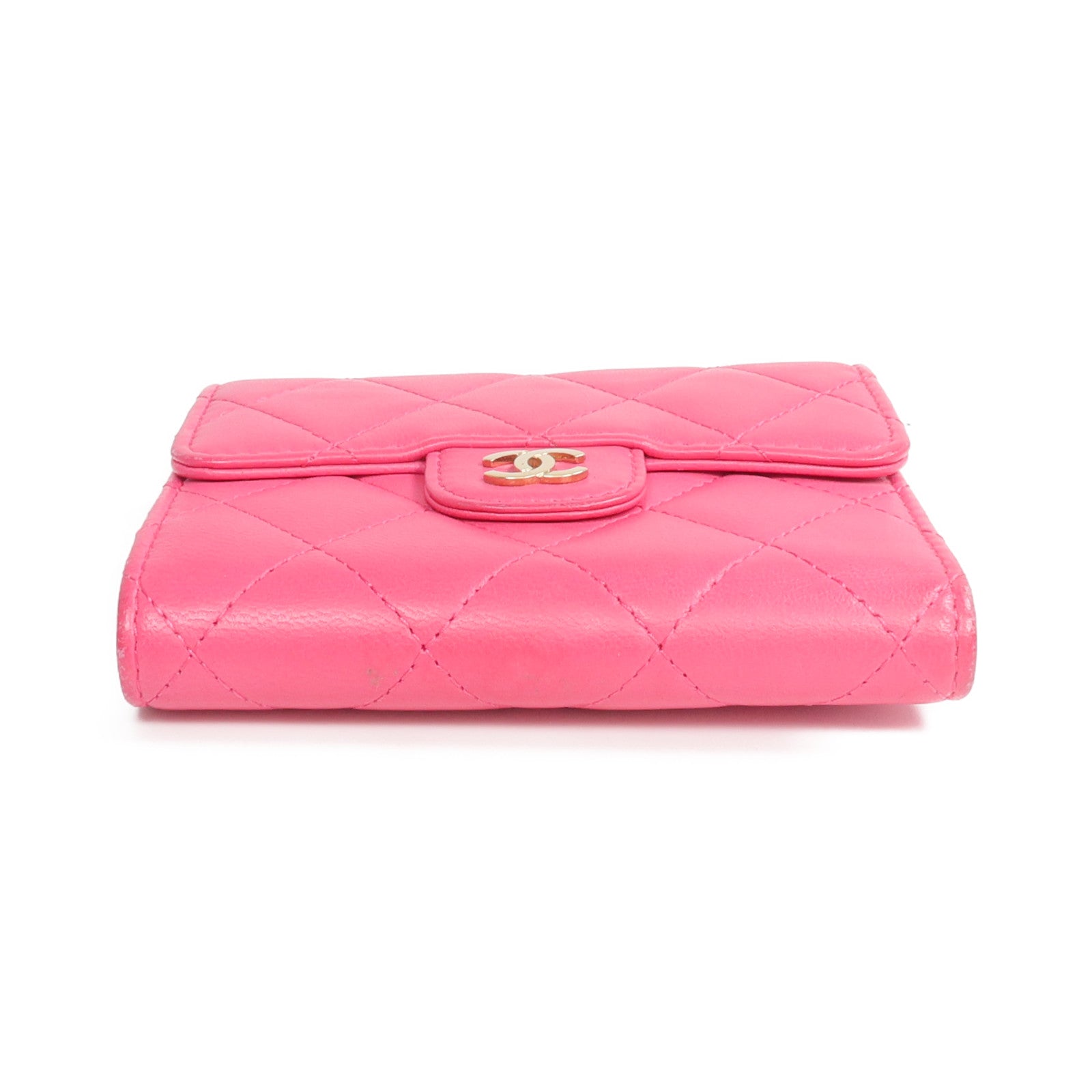 CHANEL 羊皮皮革Wallet金扣錢包