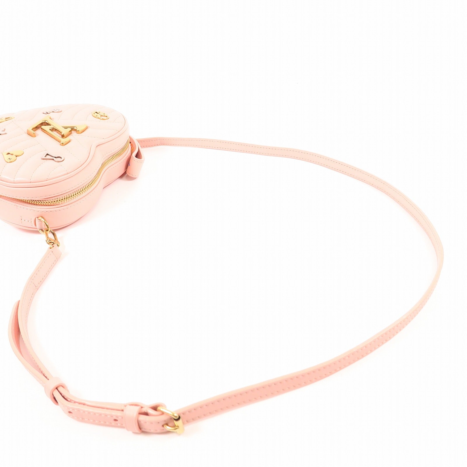 LOUIS VUITTON 牛皮皮革New Wave Heart金扣肩背袋