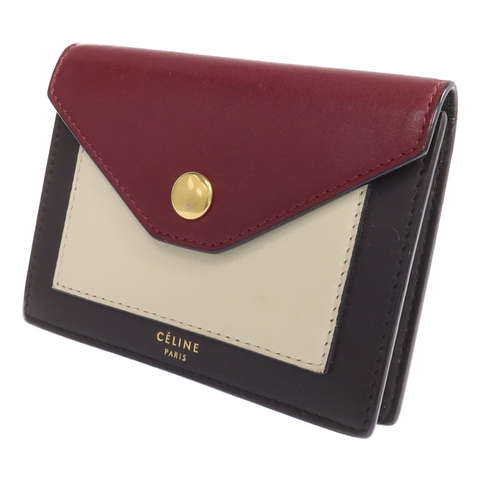 CELINE 【激減優惠】牛皮皮革Card Case金扣卡片套