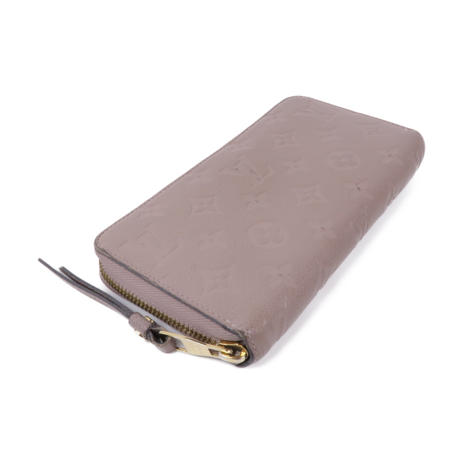 LOUIS VUITTON 【激減優惠】Monogram Empreinte Zippy Wallet金扣長錢包米色