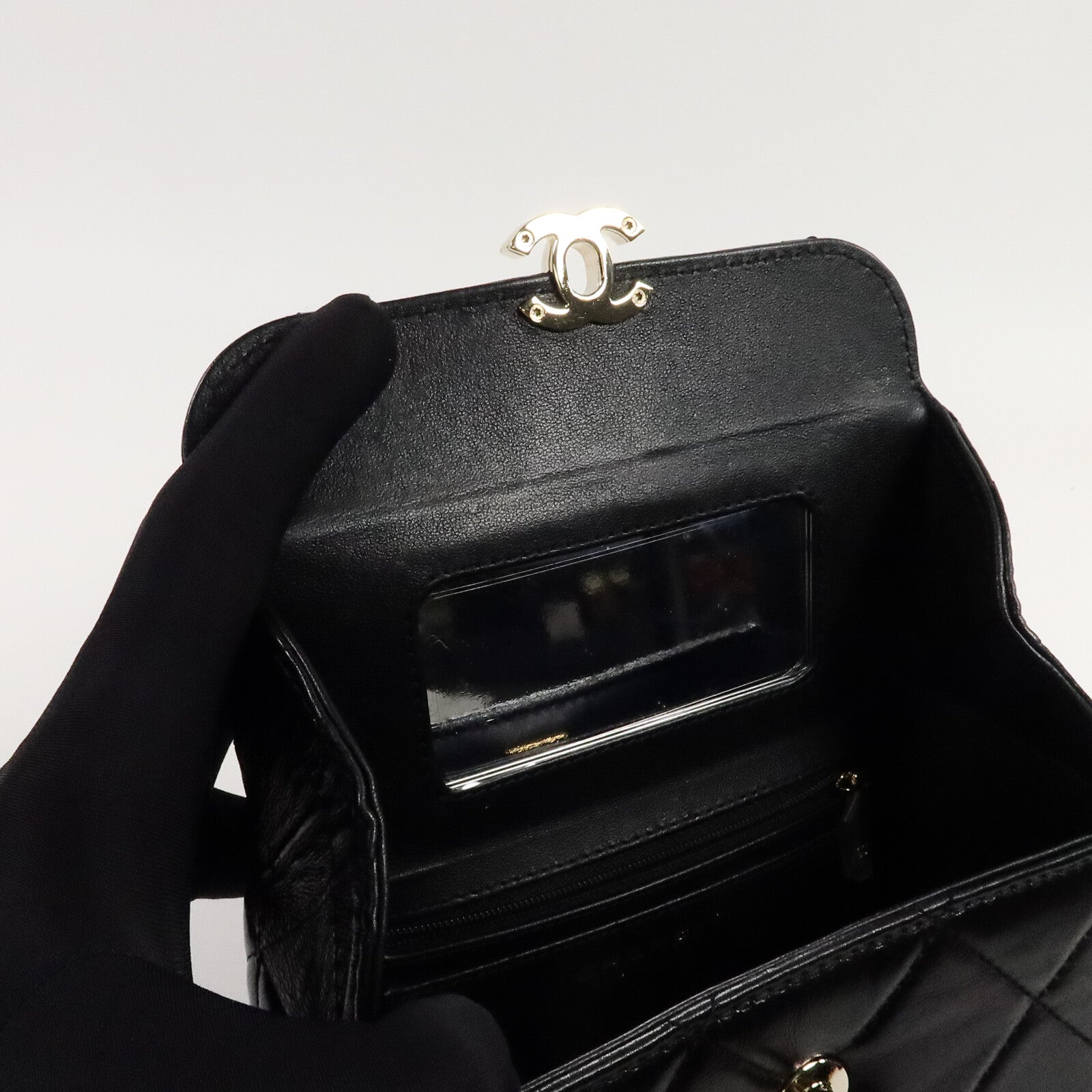 CHANEL 牛皮皮革Vanity Case手挽肩背兩用袋