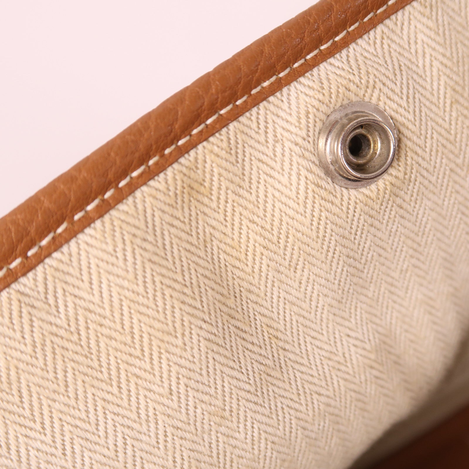 HERMES Negonda皮革Garden Party PM銀扣手挽袋Gold