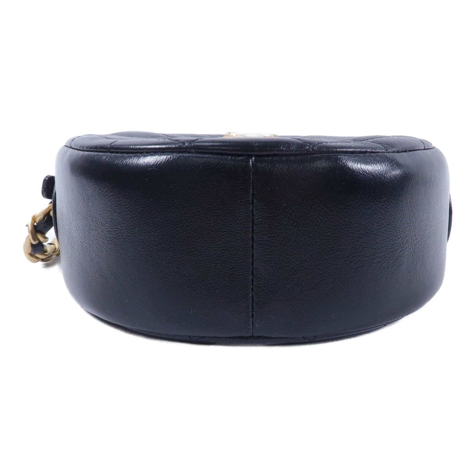 CHANEL 牛皮皮革Round Chain Shoulder Bag鏈帶肩背袋