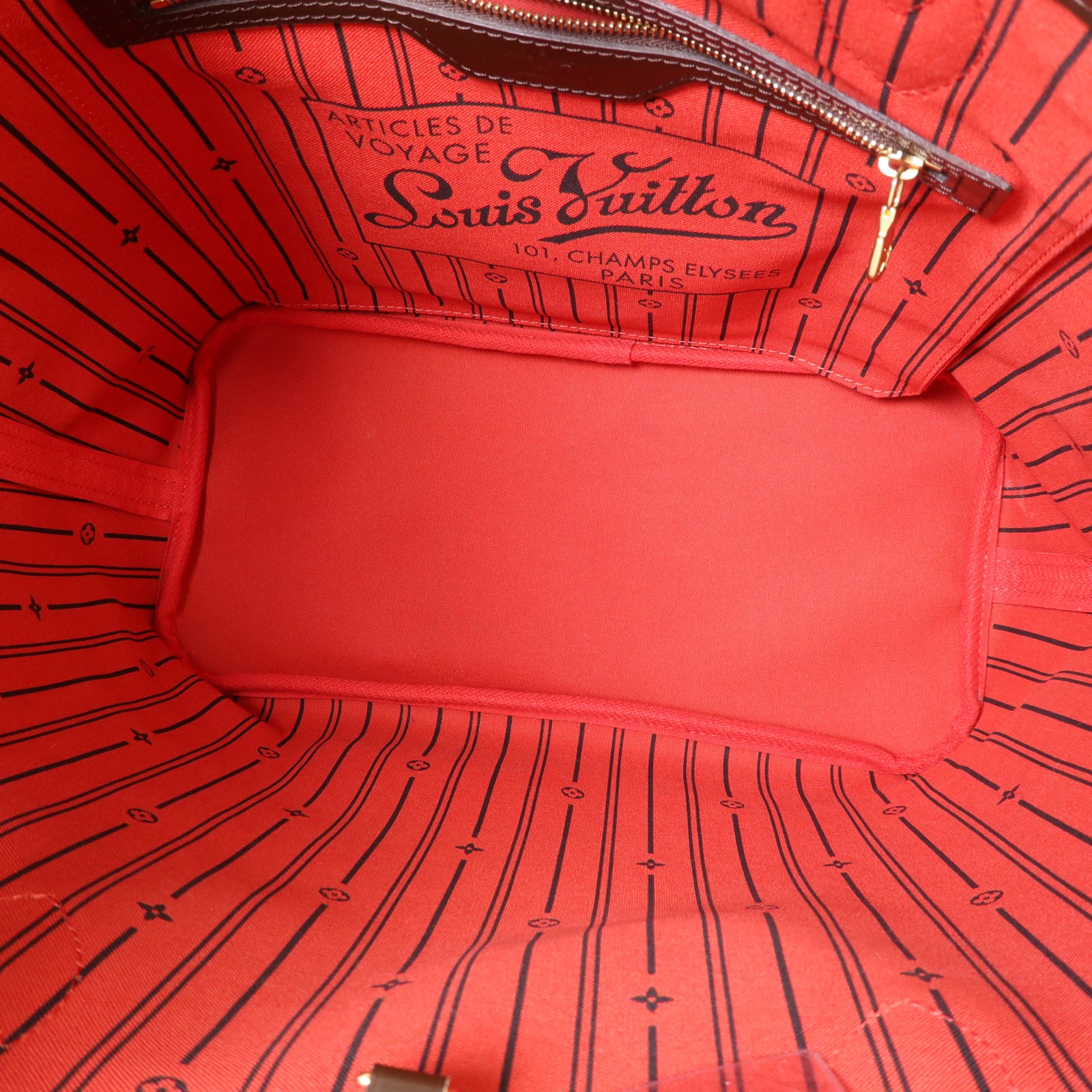 LOUIS VUITTON Damier Neverfull MM金扣手挽袋/肩背袋