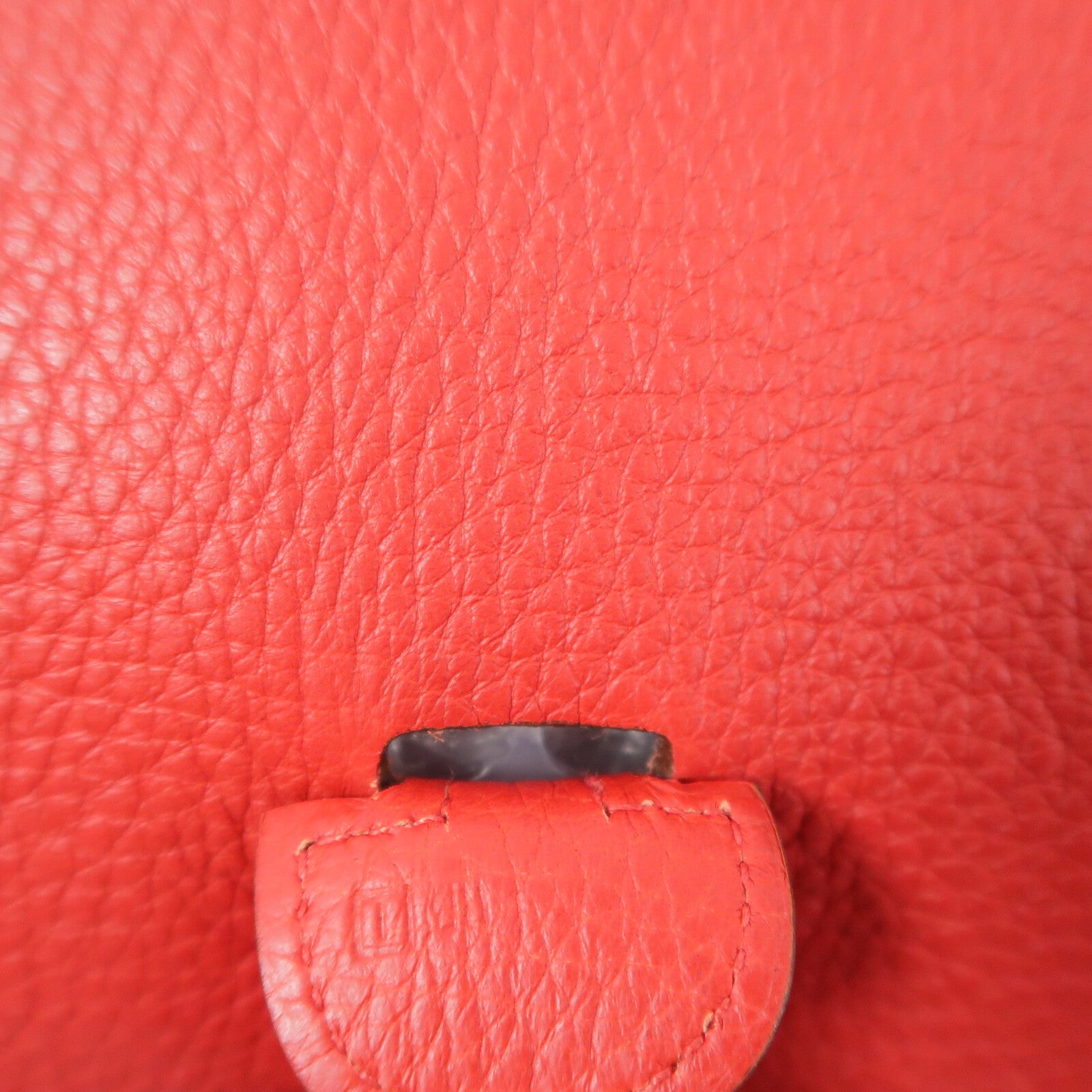 HERMES Clemence皮革Evelyne PM肩背袋Rouge Casaque