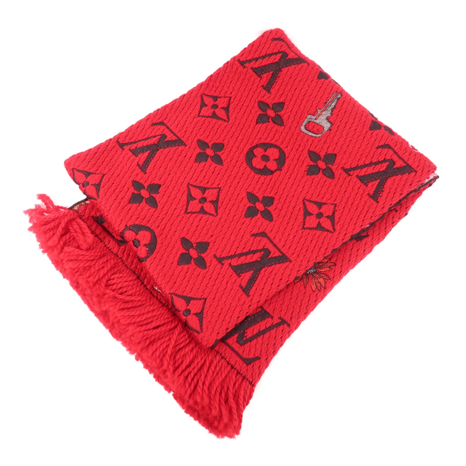 LOUIS VUITTON 羊毛/絲質Muffler圍巾