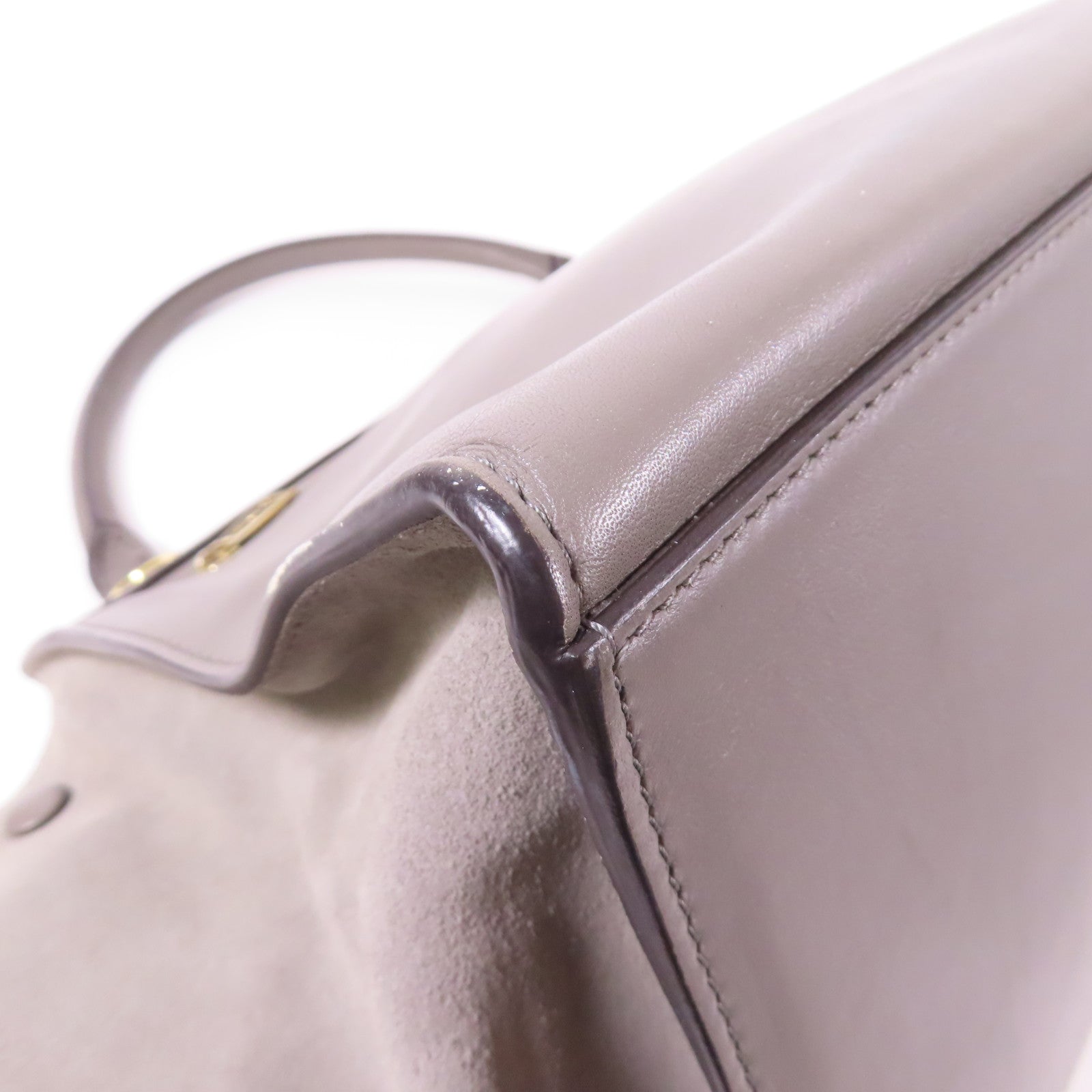 CELINE 牛皮皮革/麂皮皮革Trapeze金扣手挽肩背兩用袋