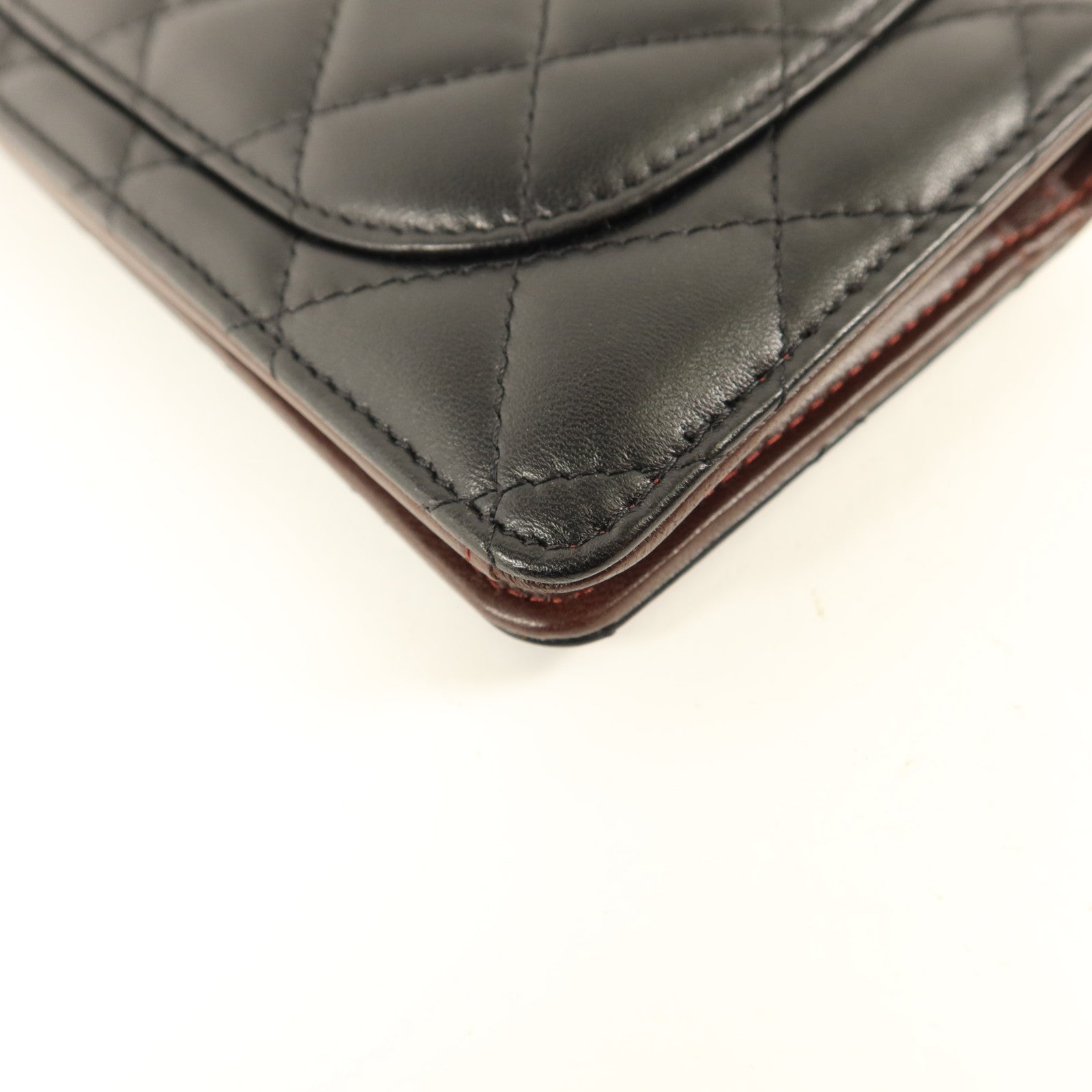 CHANEL 羊皮皮革Long Bifold Wallet金扣長錢包