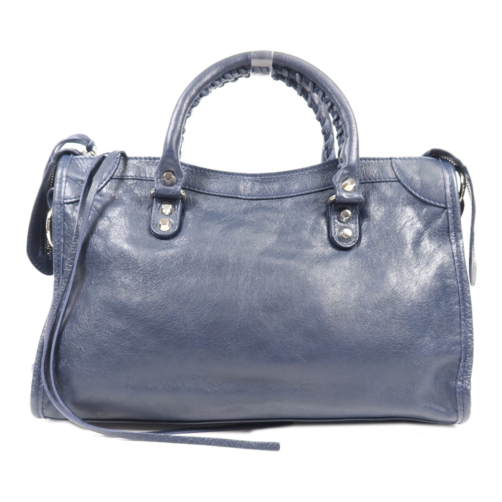 BALENCIAGA 牛皮皮革Nano City銀扣手挽肩背兩用袋