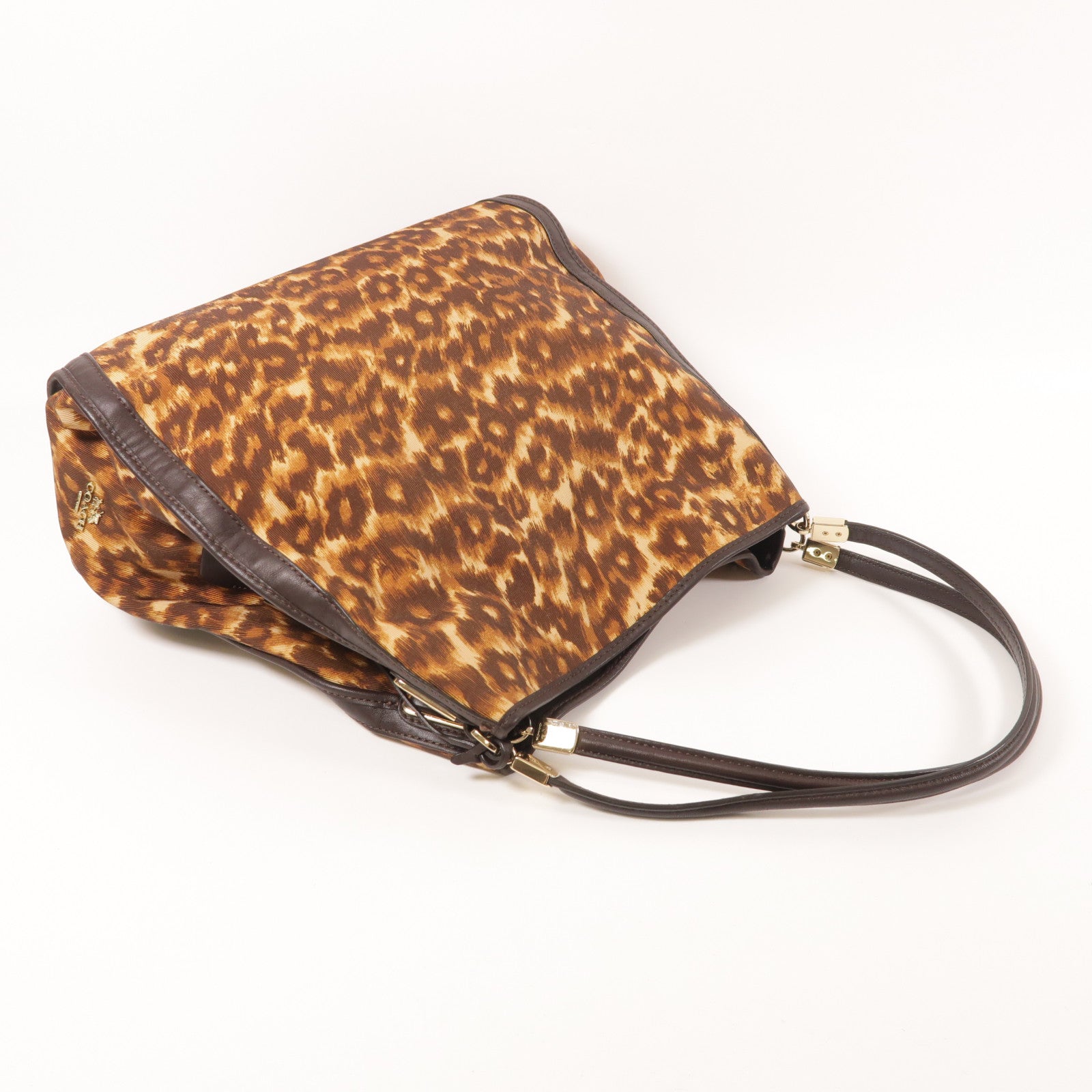 COACH 帆布Shoulder Bag金扣肩背袋