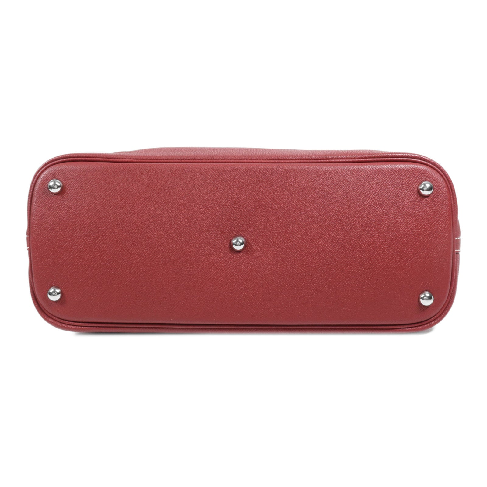 HERMES Epsom皮革Bolide Relax 35銀扣手挽袋Rouge Grenat