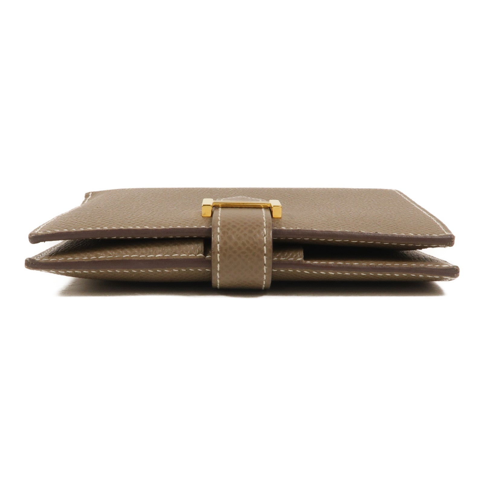 HERMES Epsom皮革Bearn Compact Wallet錢包Etoupe