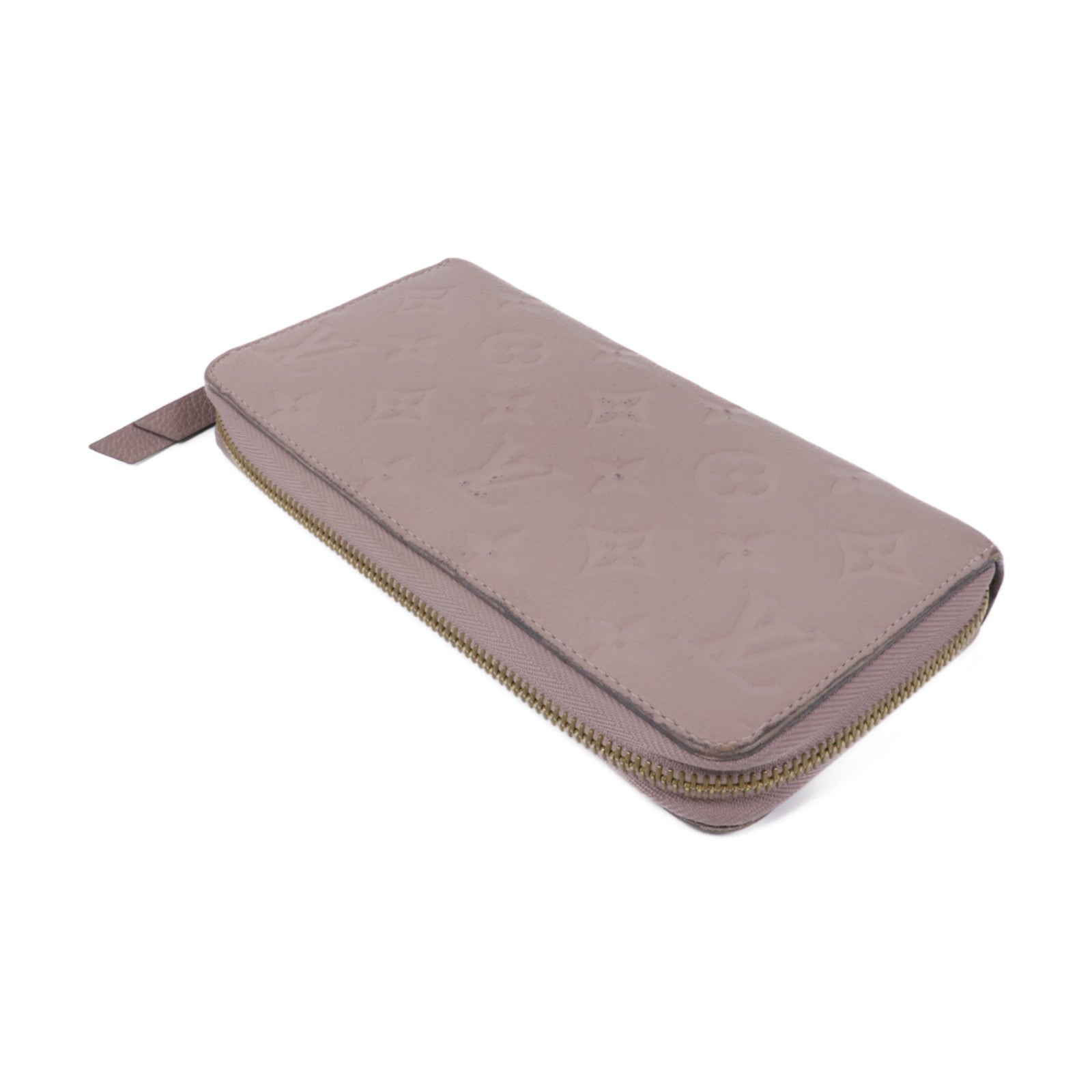 LOUIS VUITTON 【激減優惠】Monogram Empreinte Zippy Wallet金扣長錢包米色