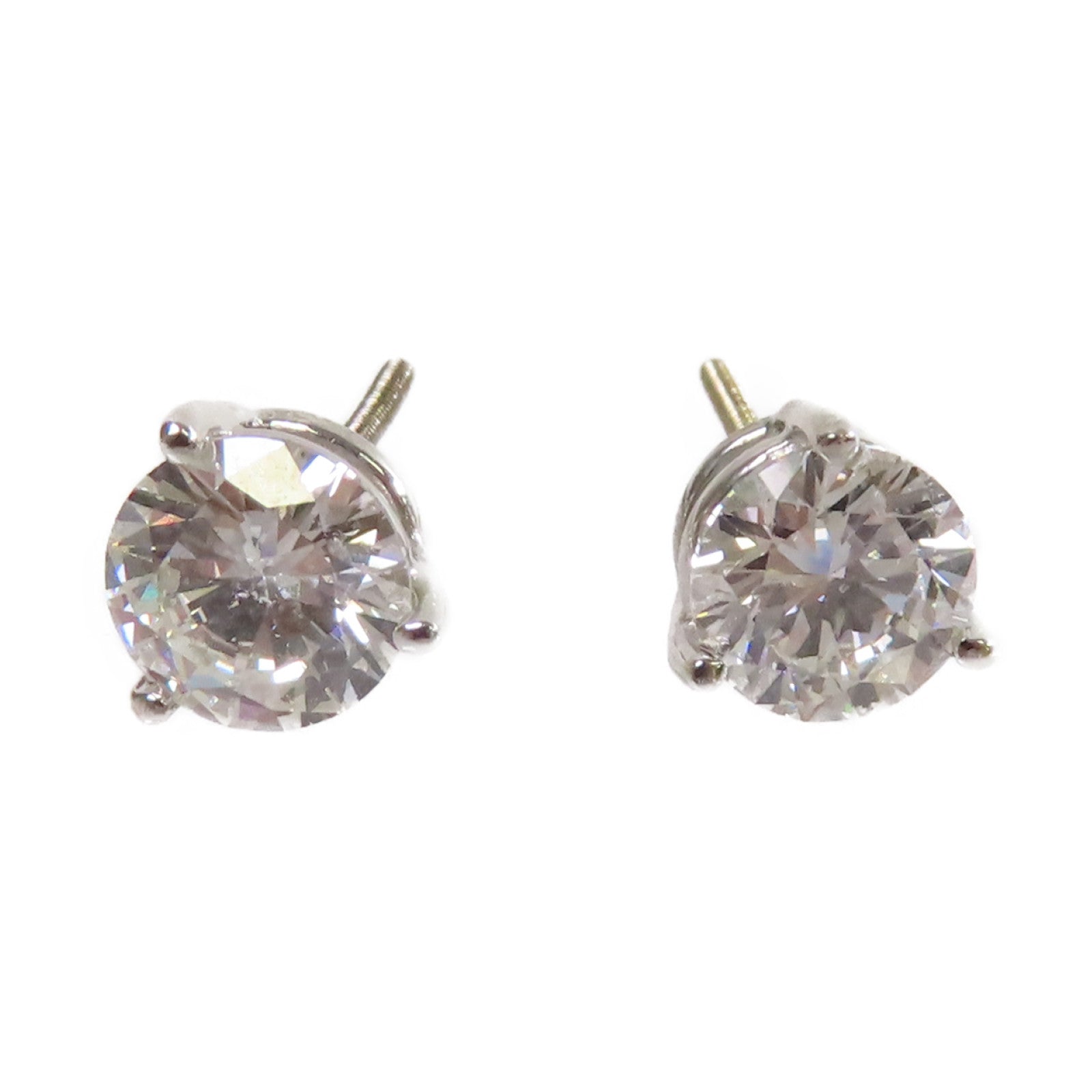 JEWELRY 14K白金/0.76ct/0.72ct鑽石Diamond Earrings耳環