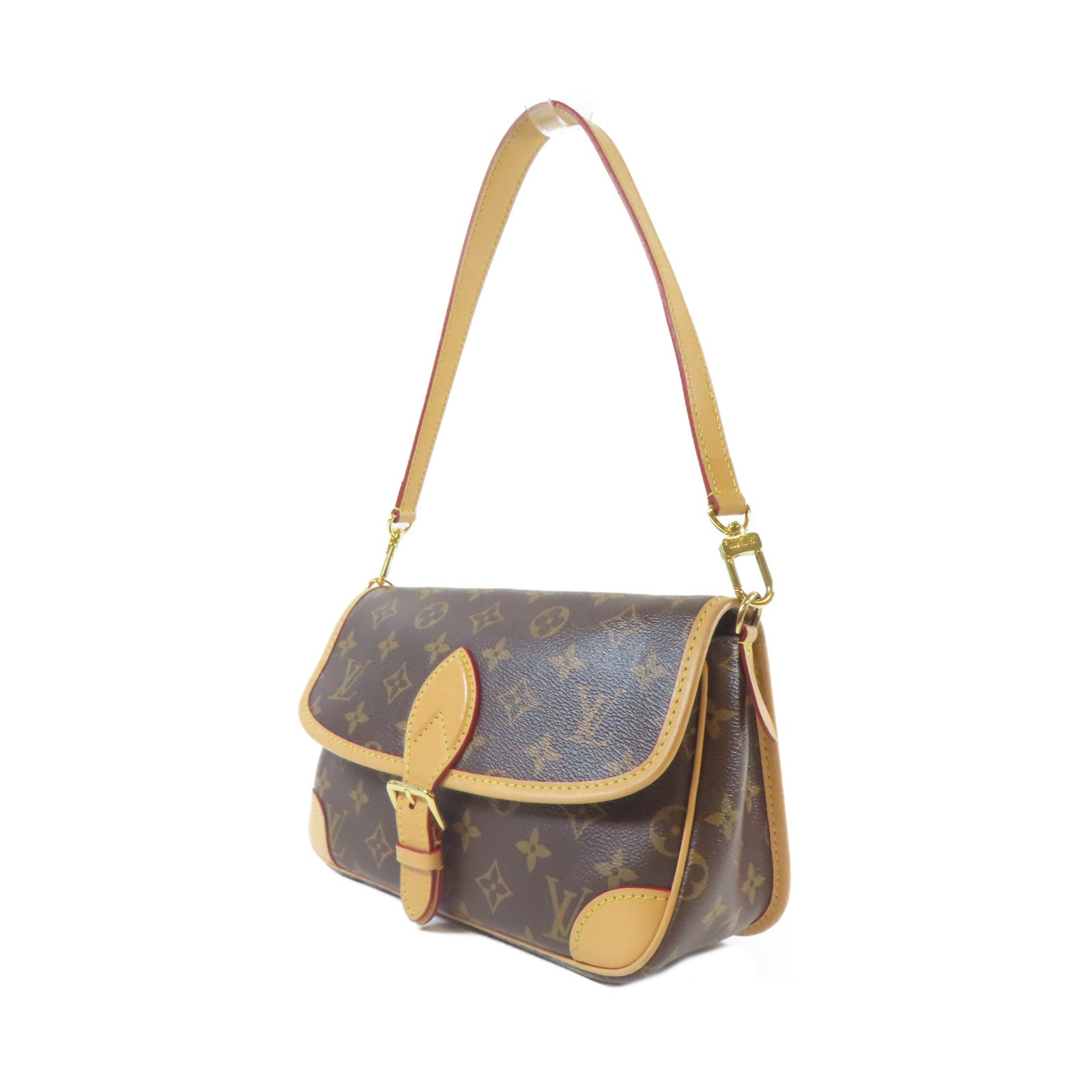 LOUIS VUITTON Monogram Diane金扣手挽肩背兩用袋啡色
