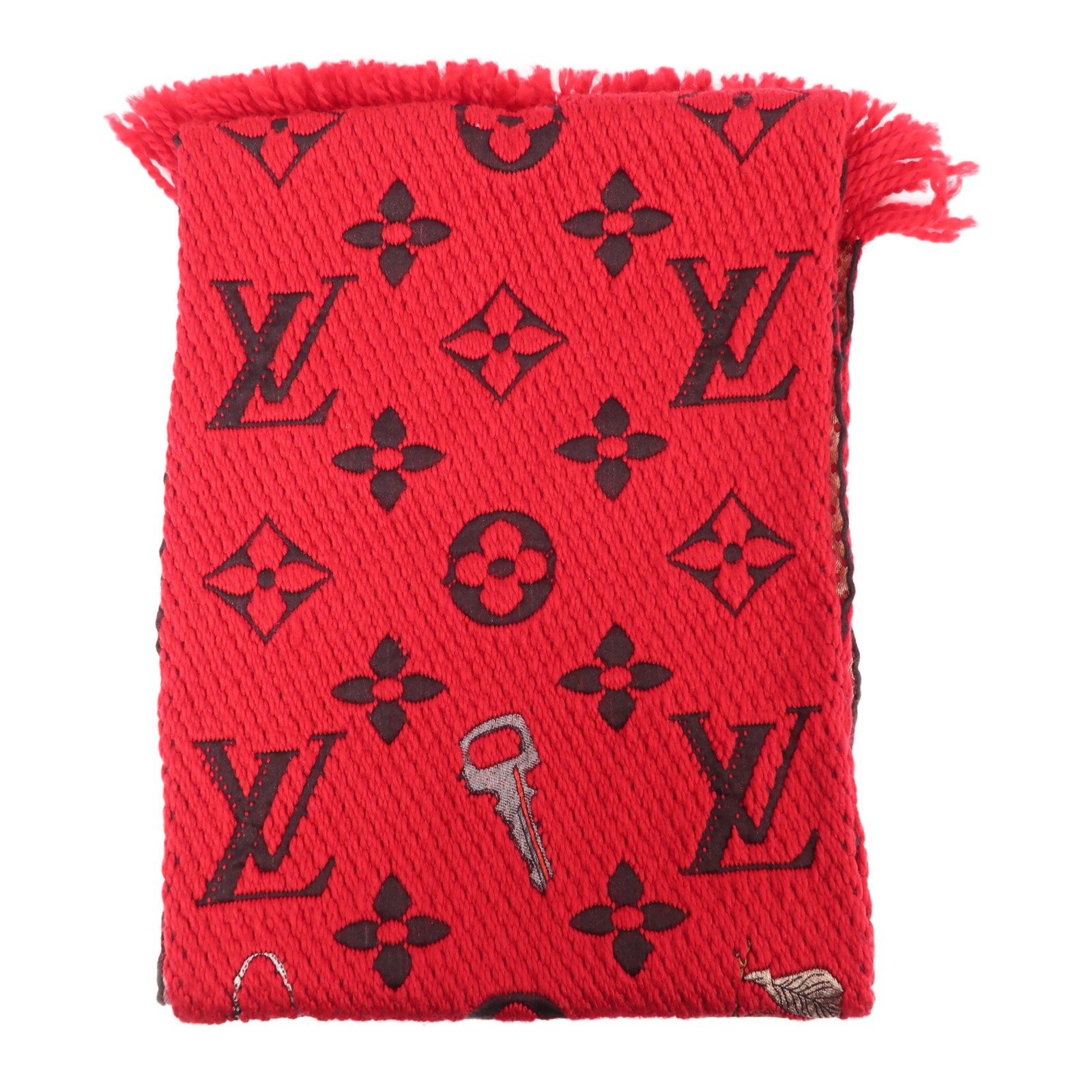 LOUIS VUITTON 羊毛/絲質Muffler圍巾
