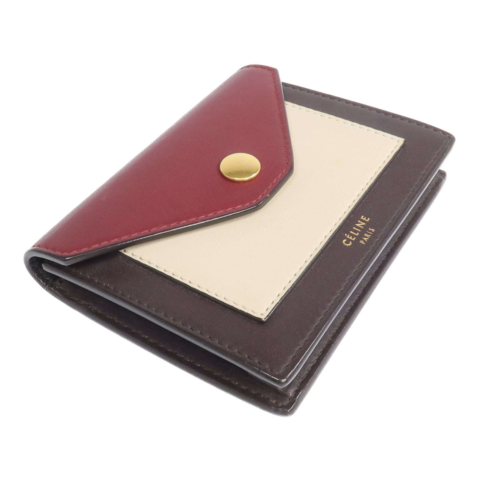 CELINE 【激減優惠】牛皮皮革Card Case金扣卡片套