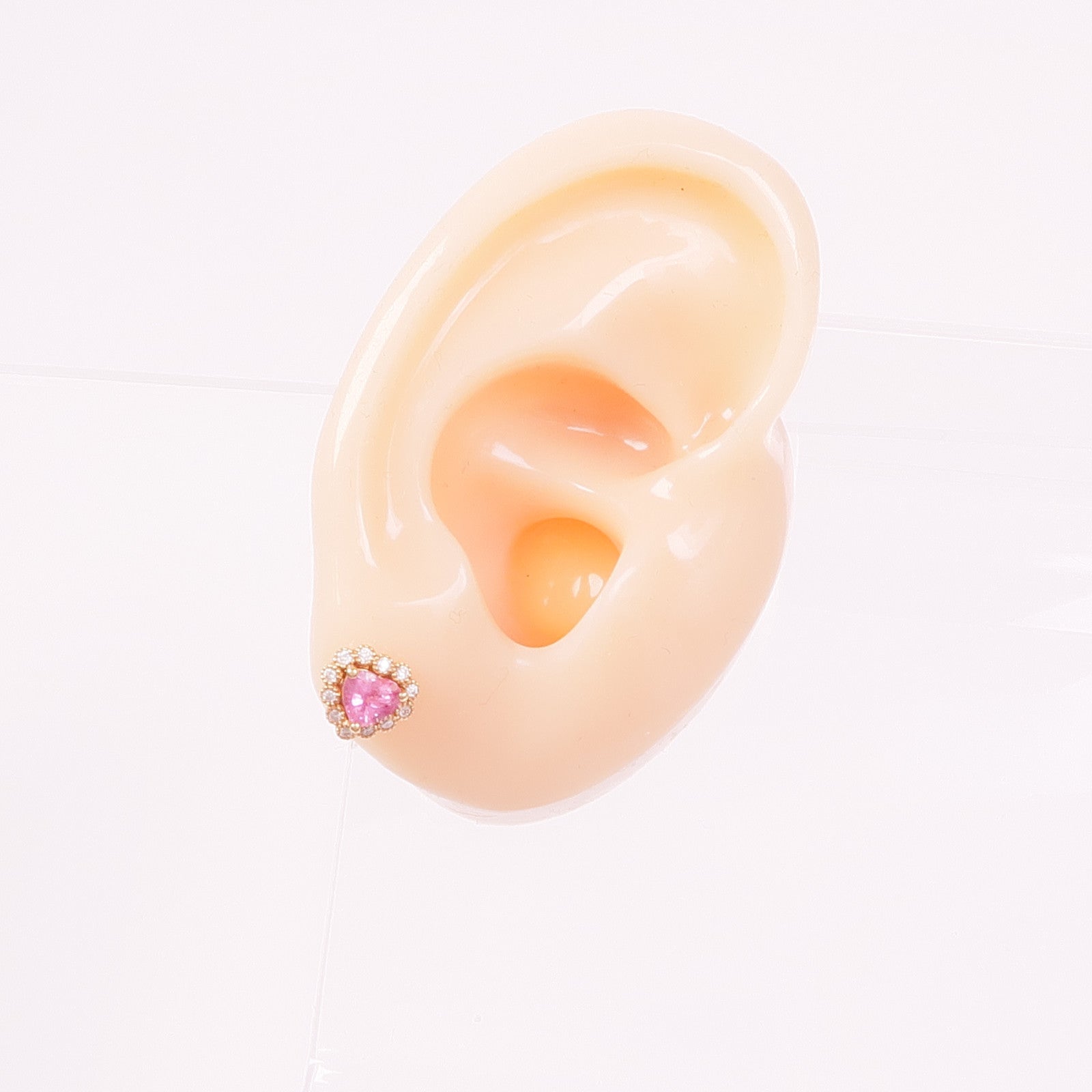 JEWELRY 18K玫瑰金Sapphire Diamond Earrings藍寶石/鑽石耳環