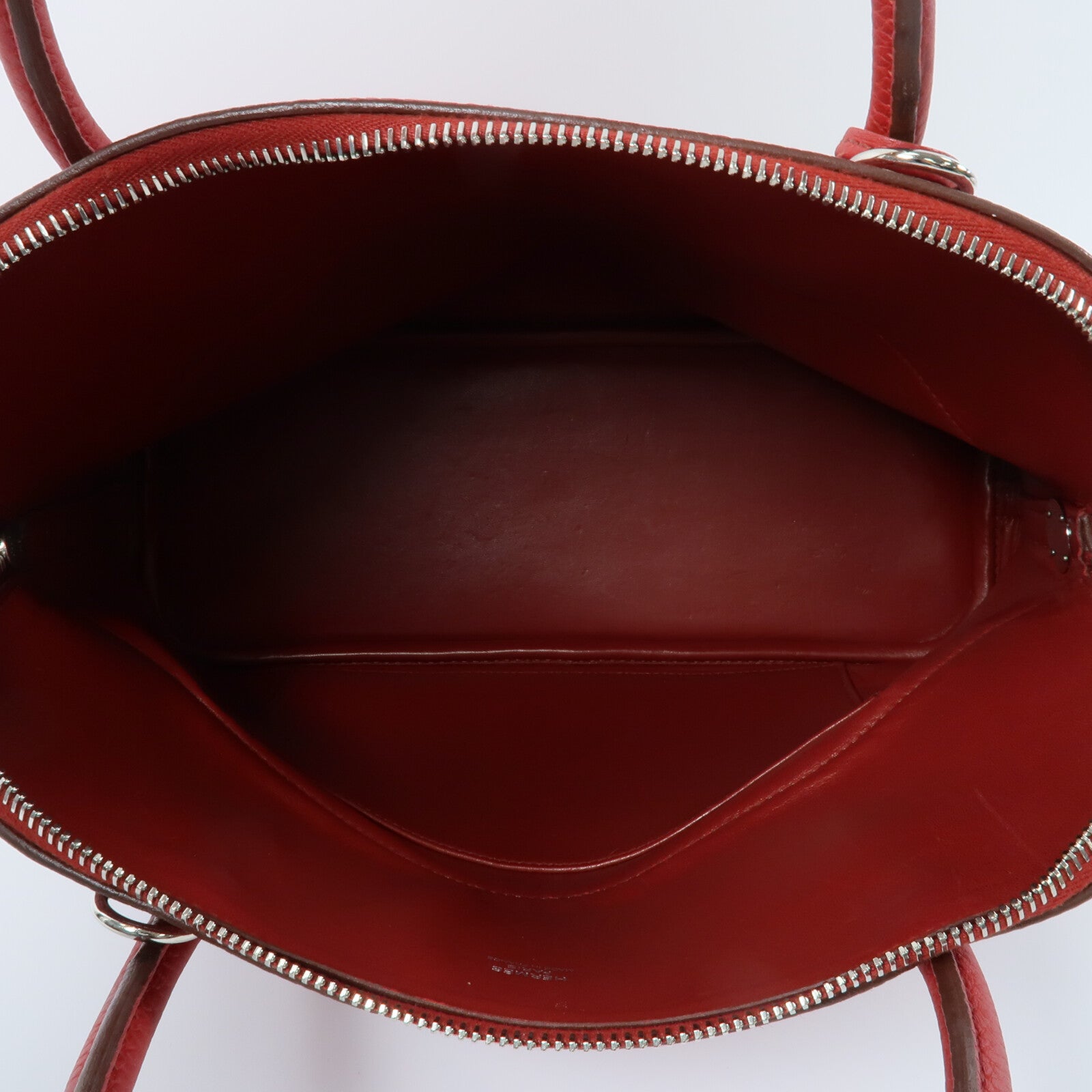 HERMES Clemence皮革Bolide 31手挽肩背兩用袋Rouge Casaque