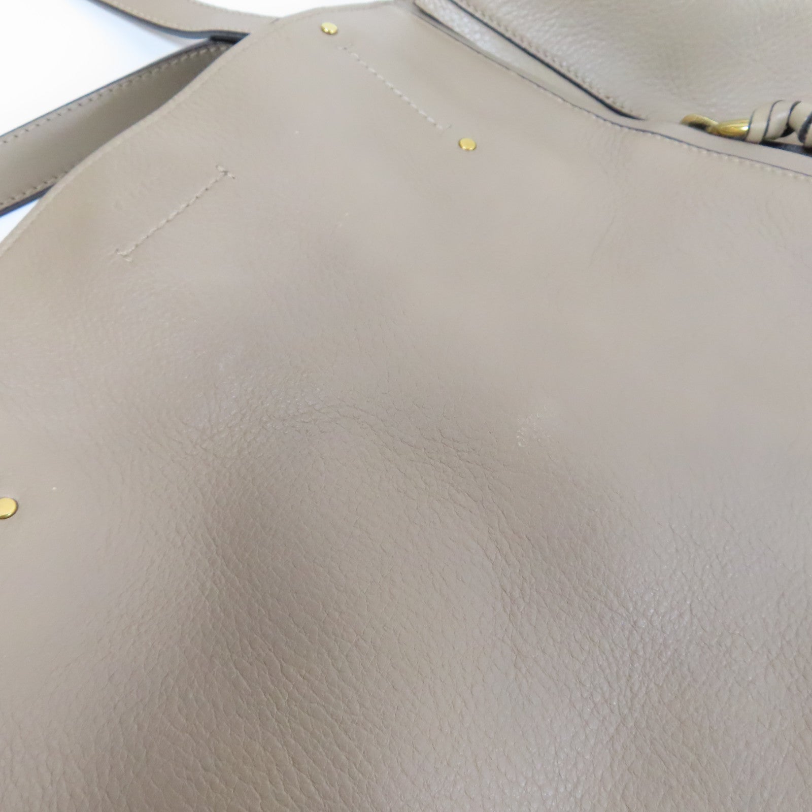 Chloe 【激減優惠】牛皮皮革Shoulder Bag金扣肩背袋米色/啡色