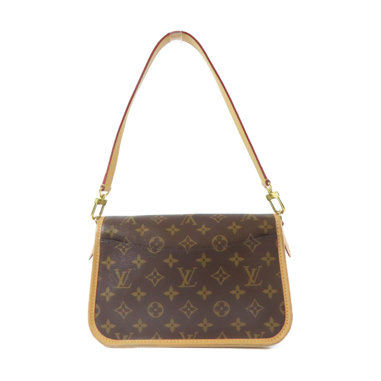 LOUIS VUITTON Monogram Diane金扣手挽肩背兩用袋啡色