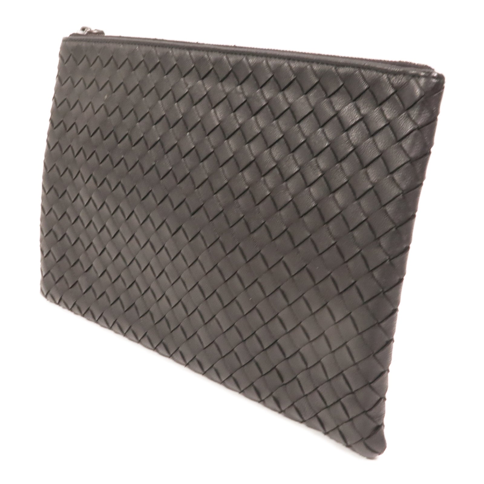 BOTTEGA VENETA 牛皮皮革Clutch銀扣手拿包