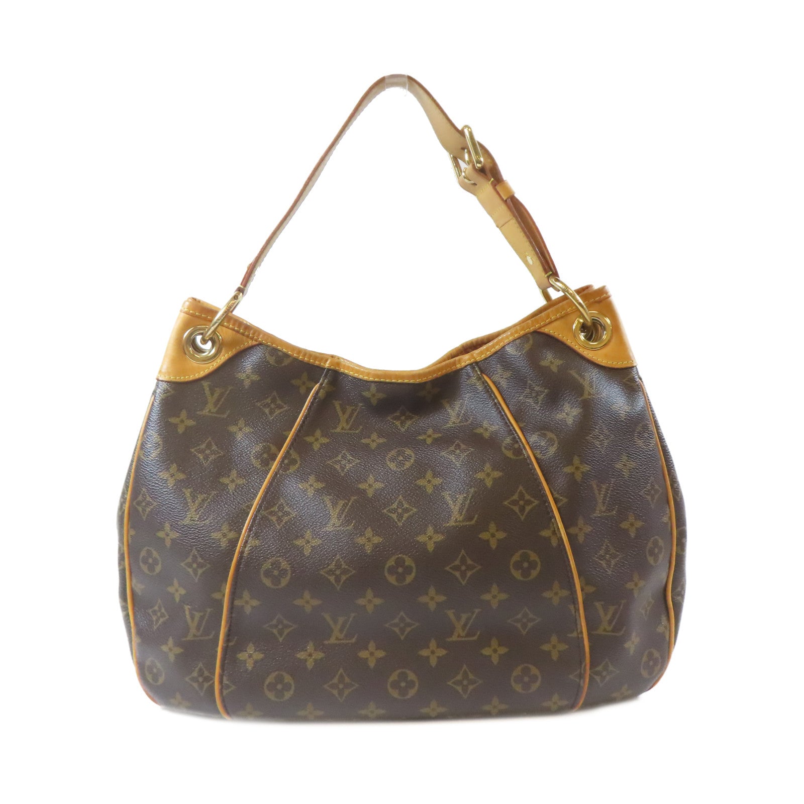 LOUIS VUITTON 【激減優惠】Monogram Galliera PM金扣肩背袋棕色