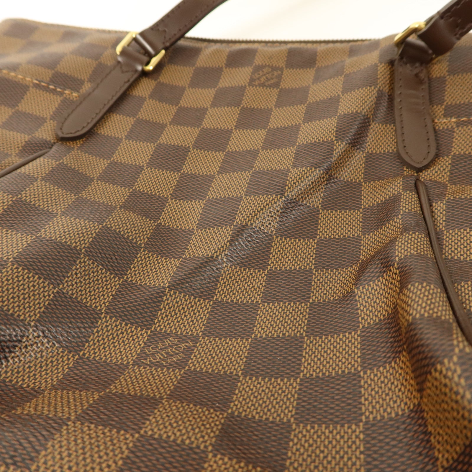 LOUIS VUITTON Damier Totally PM金扣手挽袋
