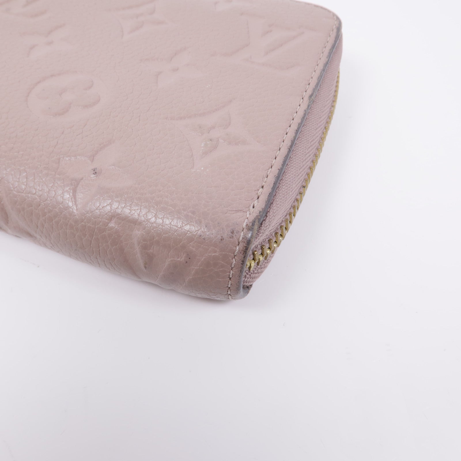 LOUIS VUITTON 【激減優惠】Monogram Empreinte Zippy Wallet金扣長錢包米色