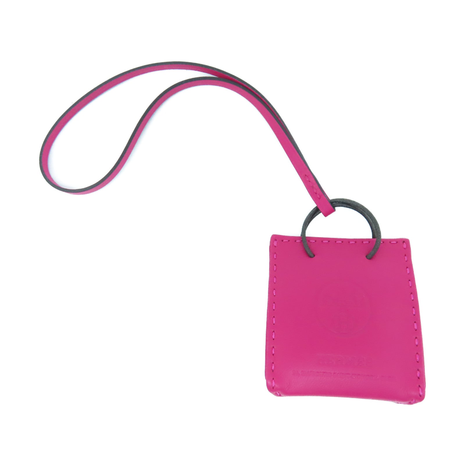 HERMES 【激減優惠】Milo皮革/Swift皮革Orange Bag Charm掛飾Rose Mexico墨西哥玫瑰色