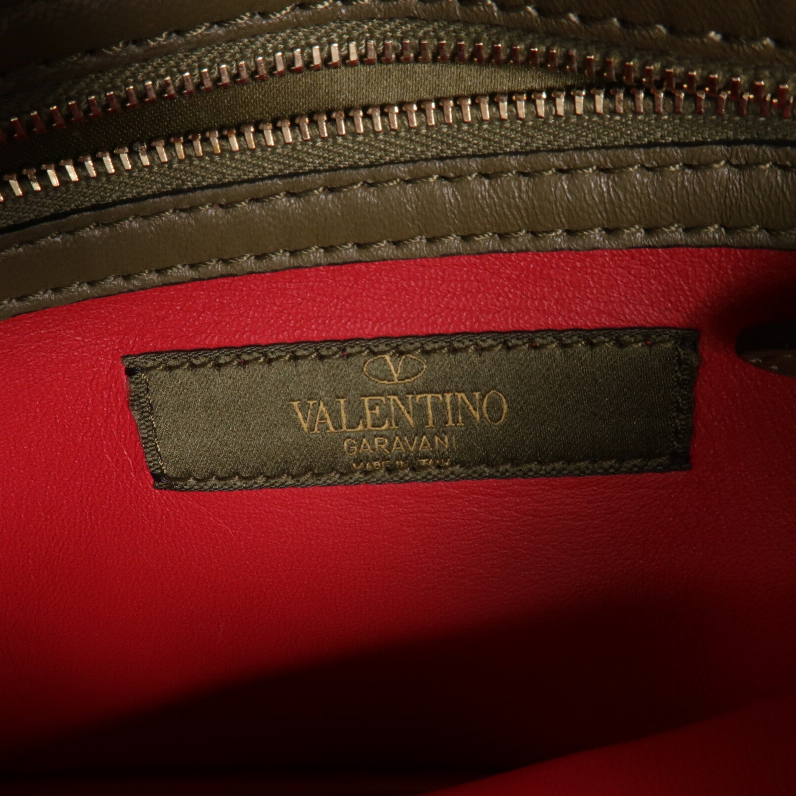 Valentino 牛皮皮革/帆布Pouch手拿包