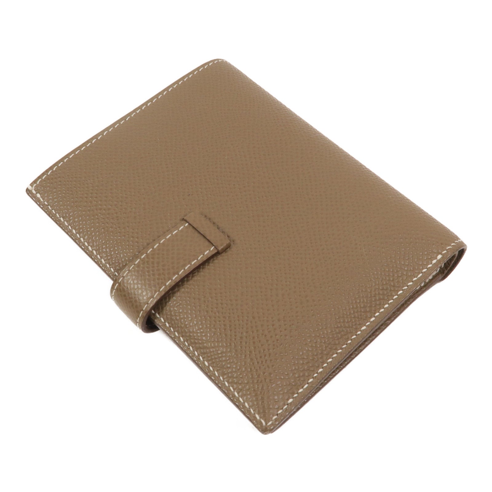 HERMES Epsom皮革Bearn Compact Wallet錢包Etoupe