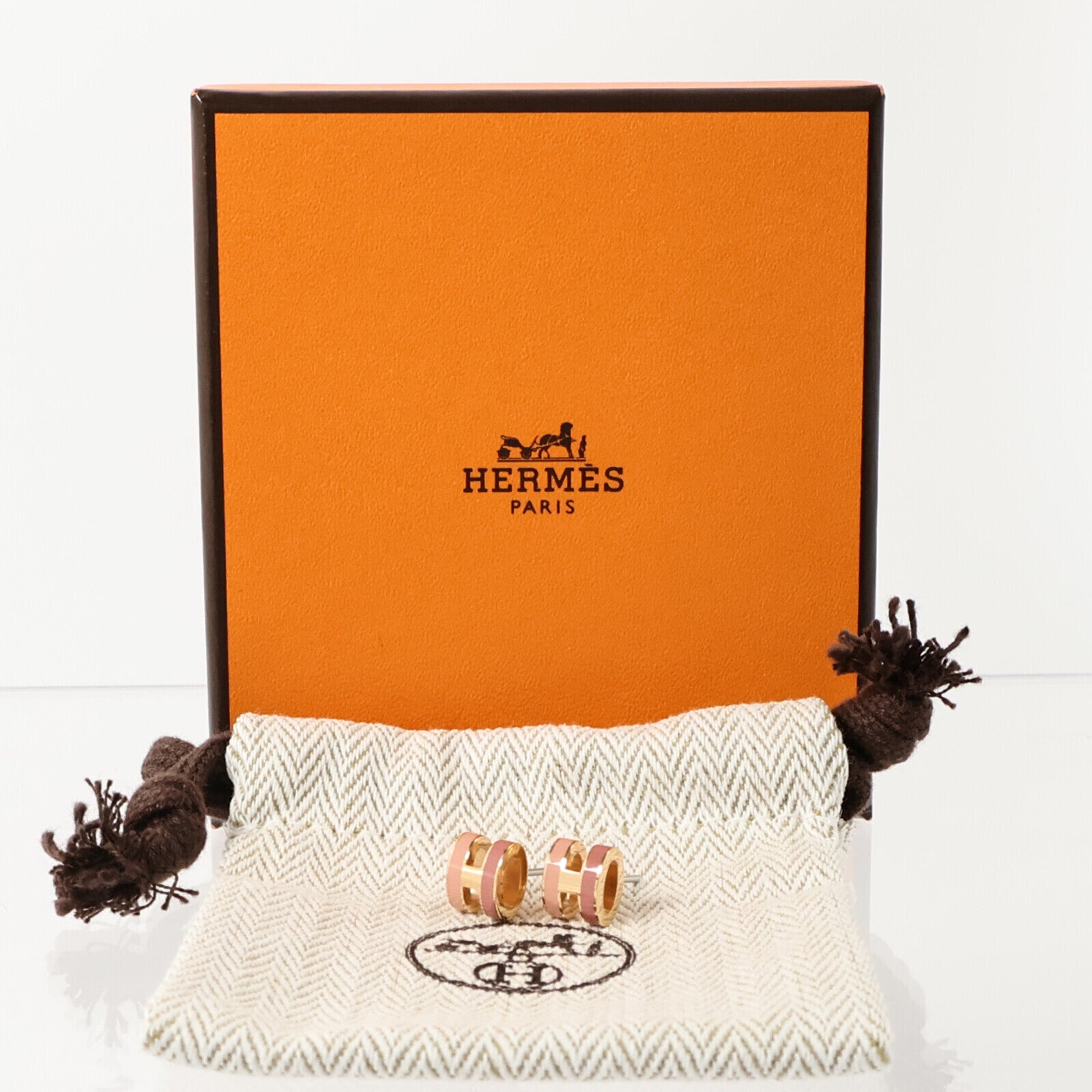 HERMES 金屬/琺瑯Mini Pop H Earrings耳環