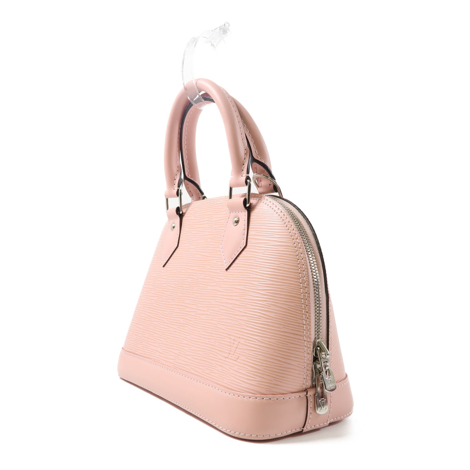 LOUIS VUITTON Epi Alma BB銀扣手挽肩背兩用袋粉紅色