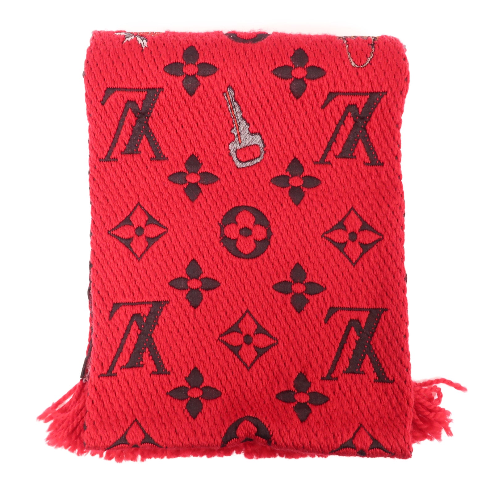 LOUIS VUITTON 羊毛/絲質Muffler圍巾