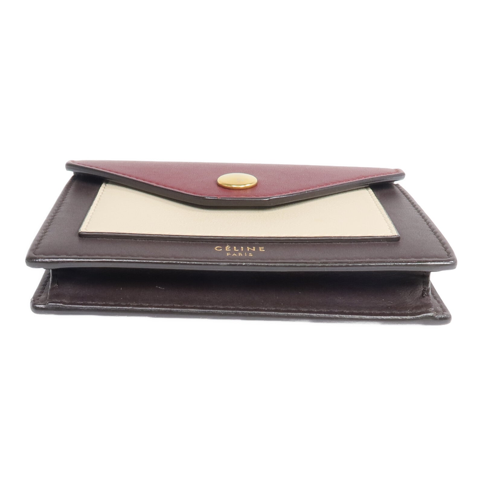 CELINE 【激減優惠】牛皮皮革Card Case金扣卡片套