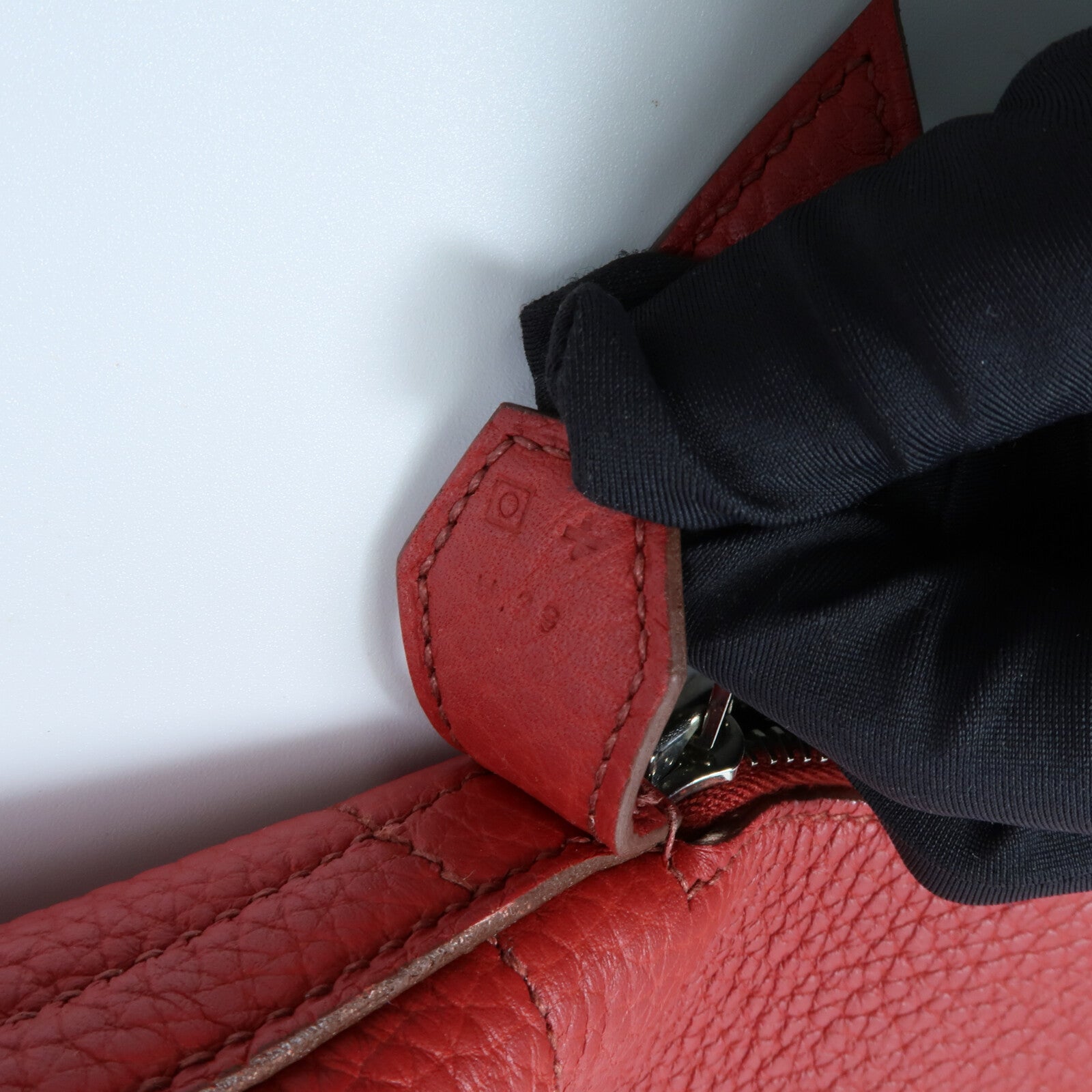 HERMES Clemence皮革Bolide 31手挽肩背兩用袋Rouge Casaque