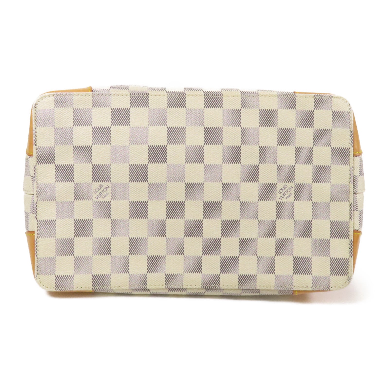 LOUIS VUITTON Damier Azur Hampstead PM金扣手挽袋