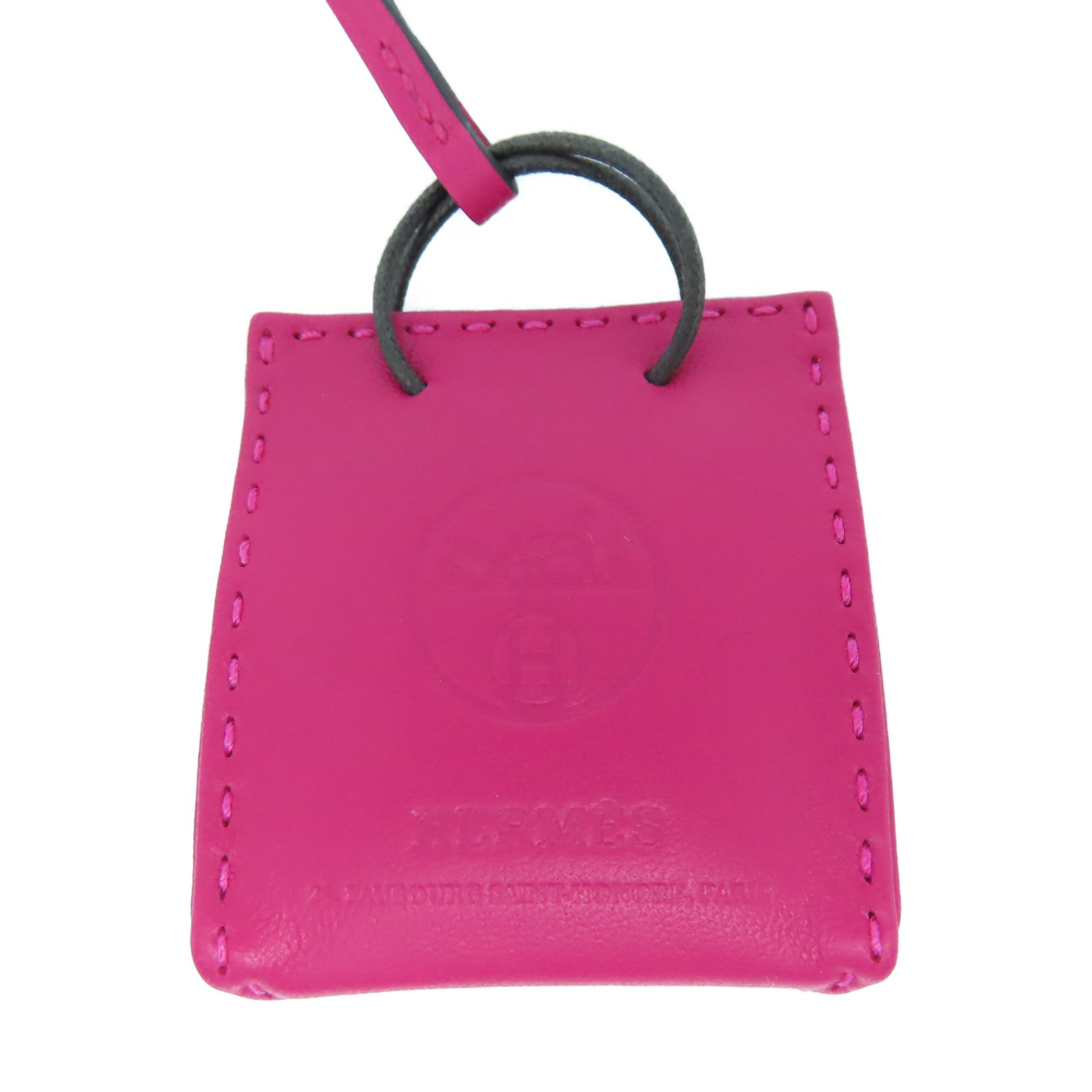 HERMES 【激減優惠】Milo皮革/Swift皮革Orange Bag Charm掛飾Rose Mexico墨西哥玫瑰色