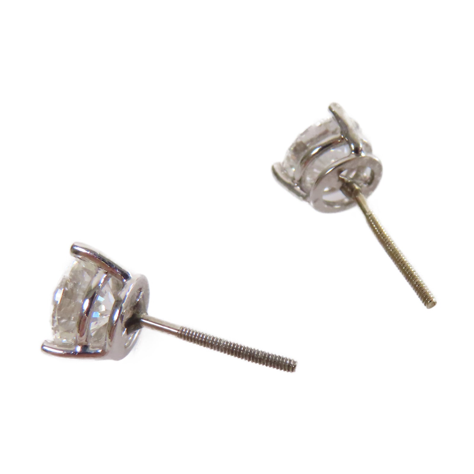 JEWELRY 14K白金/0.76ct/0.72ct鑽石Diamond Earrings耳環