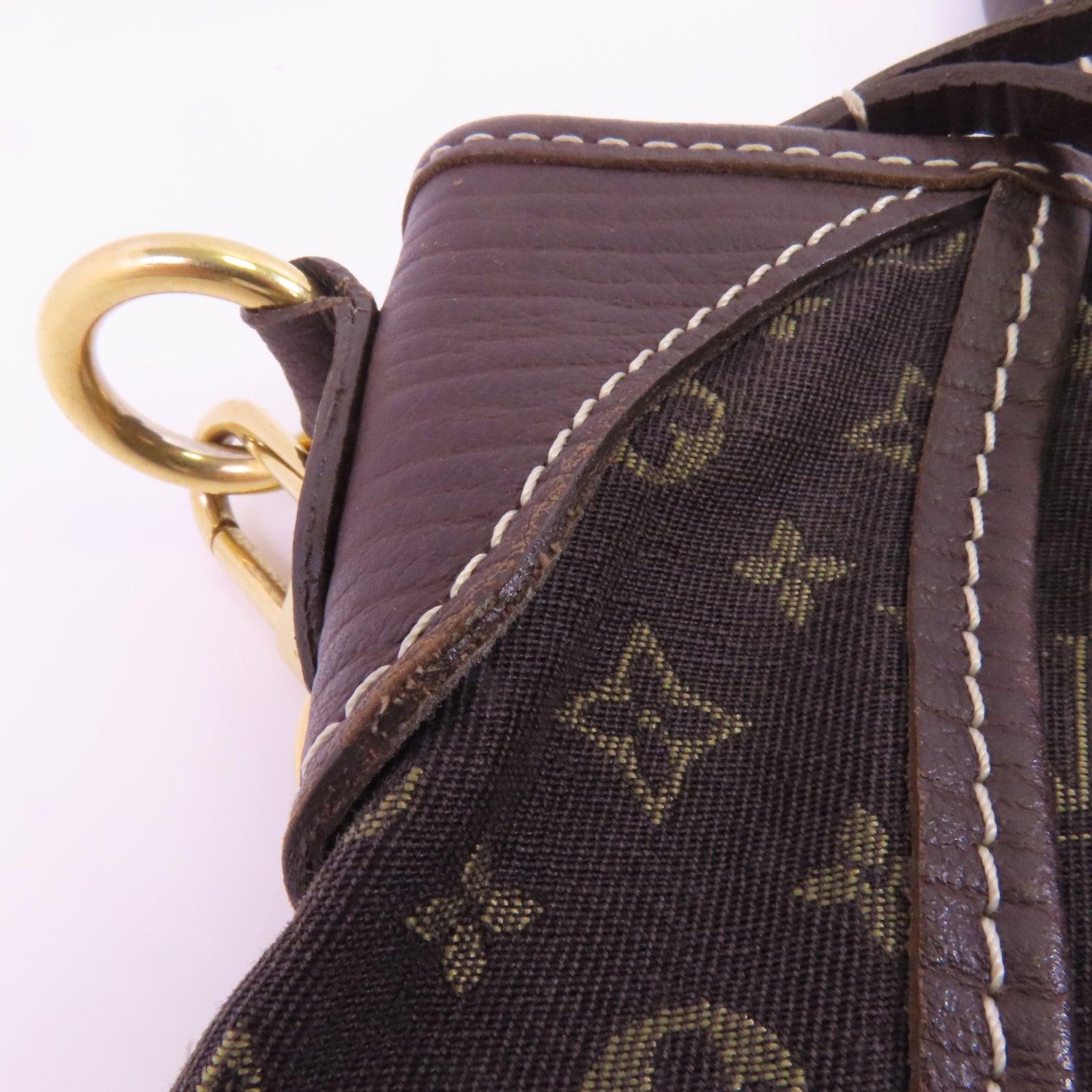 LOUIS VUITTON Monogram Mini Lin Angel Shoulder Bag金扣肩背袋