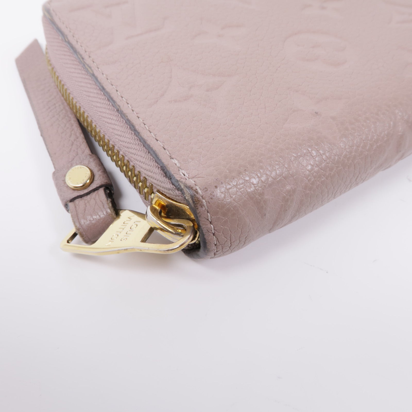 LOUIS VUITTON 【激減優惠】Monogram Empreinte Zippy Wallet金扣長錢包米色