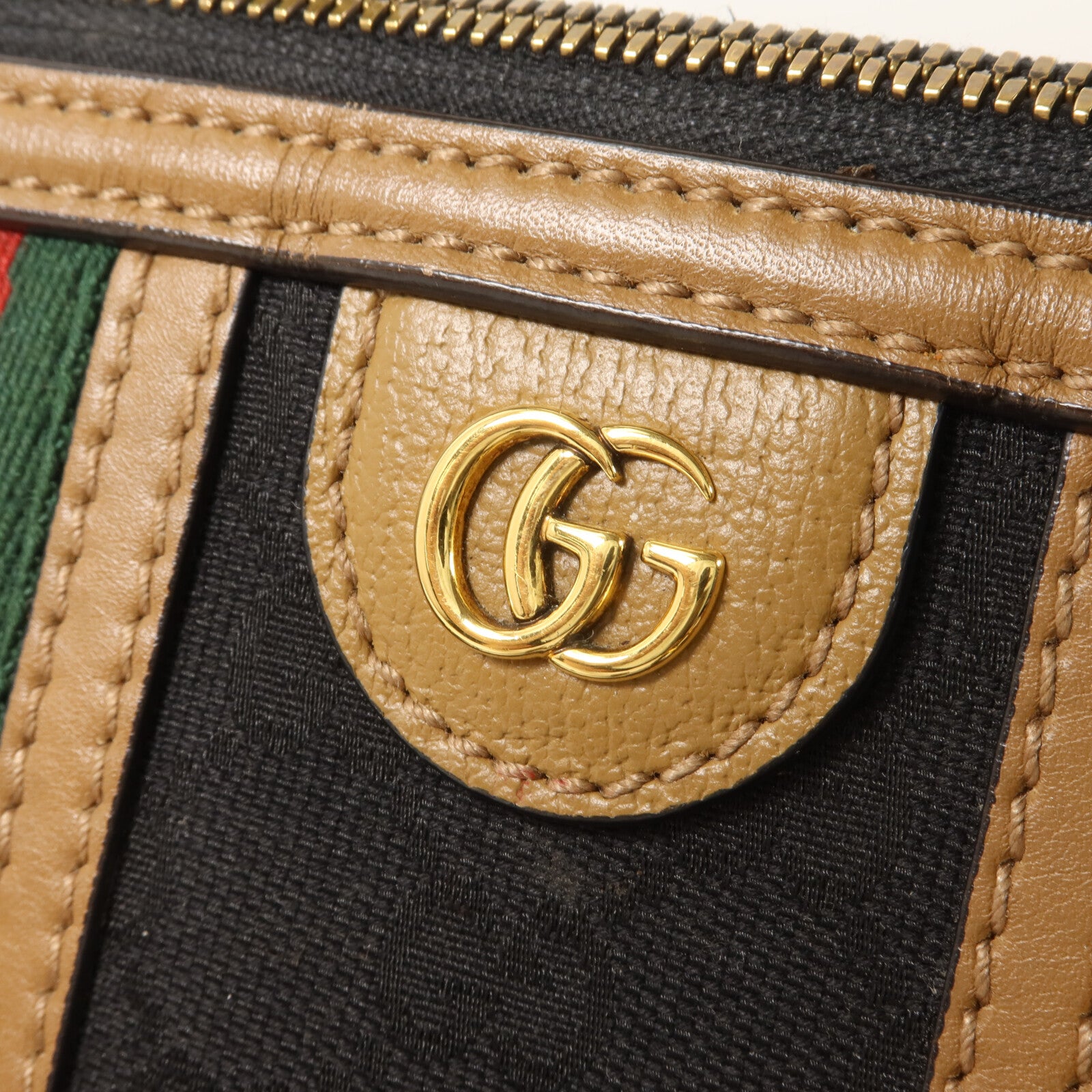 GUCCI 帆布/牛皮皮革Bauletto Medium Top手挽肩背兩用袋