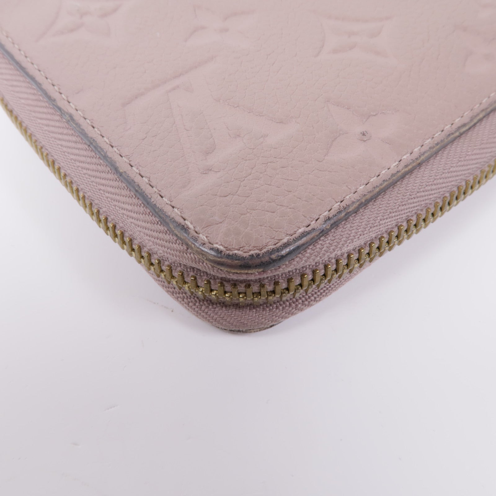 LOUIS VUITTON 【激減優惠】Monogram Empreinte Zippy Wallet金扣長錢包米色