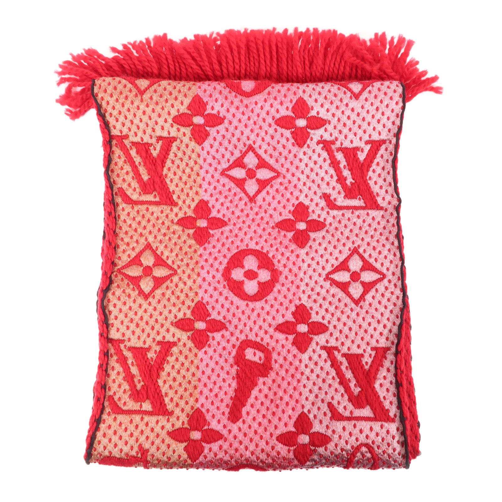 LOUIS VUITTON 羊毛/絲質Muffler圍巾